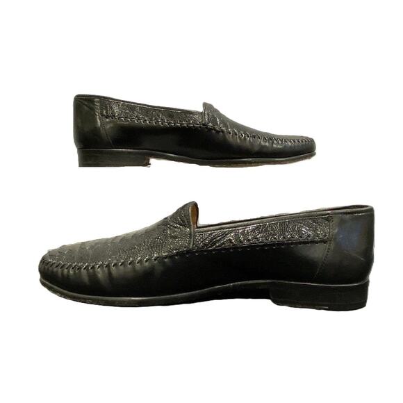 Sandro Moscoloni La Paz Ostrich Leather Handcrafted Loafers - Picture 6 of 6